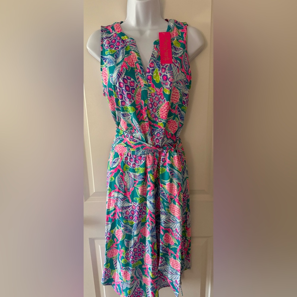 Lilly Pulitzer Colorful Tropical Midi Dress